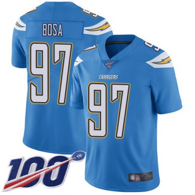 Los Angeles Chargers NFL Football Joey Bosa Electric Blue Jersey Men Limited  #97 Alternate 100th Season Vapor Untouchable